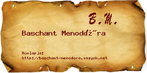 Baschant Menodóra névjegykártya